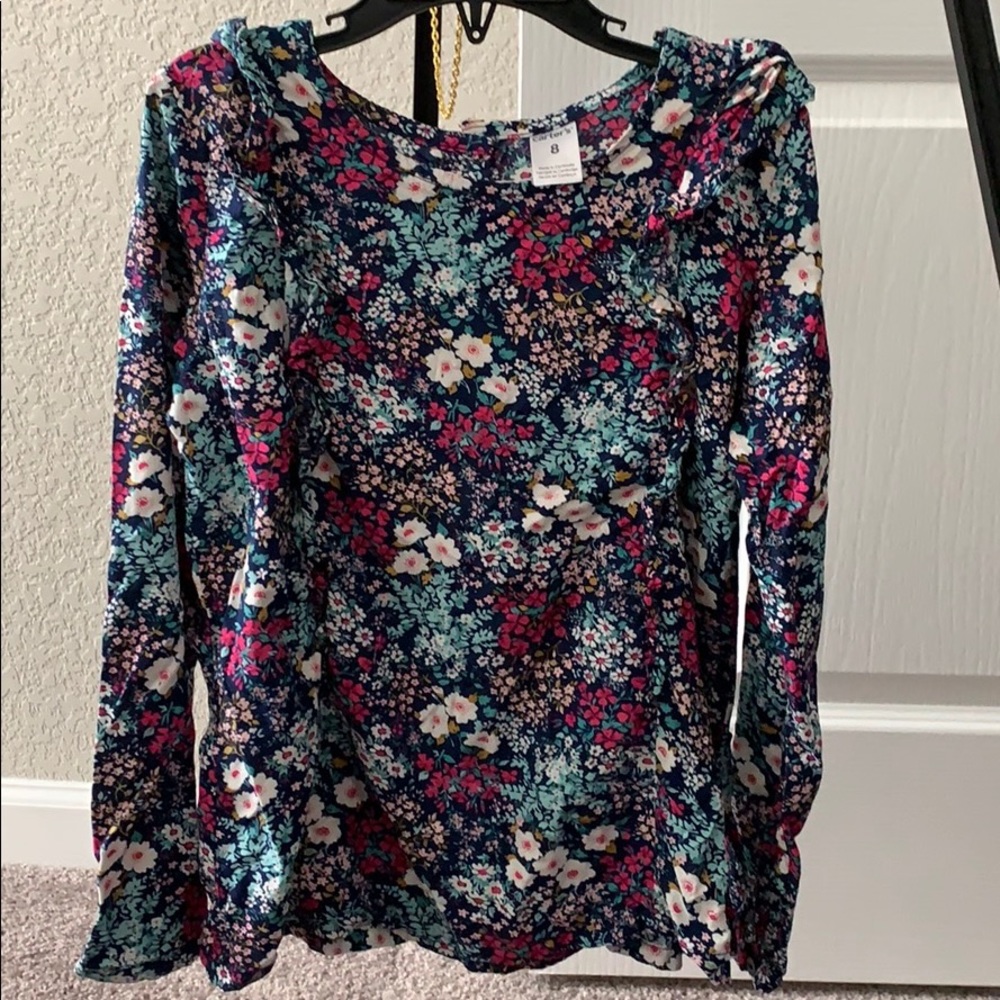 Girls flowery printed blouse
